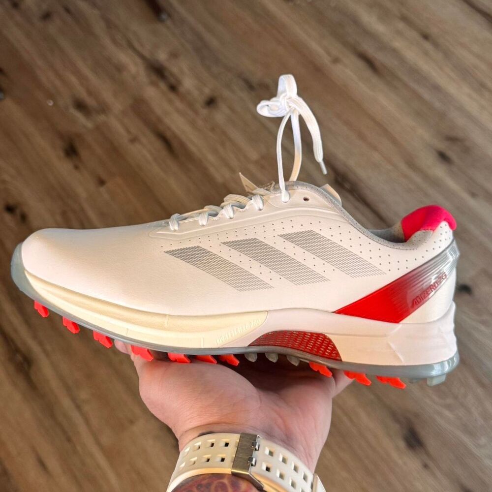 New Women's Adidas Adizero ZG Golf Shoes IH9889 White Red sz 7.5 NWT